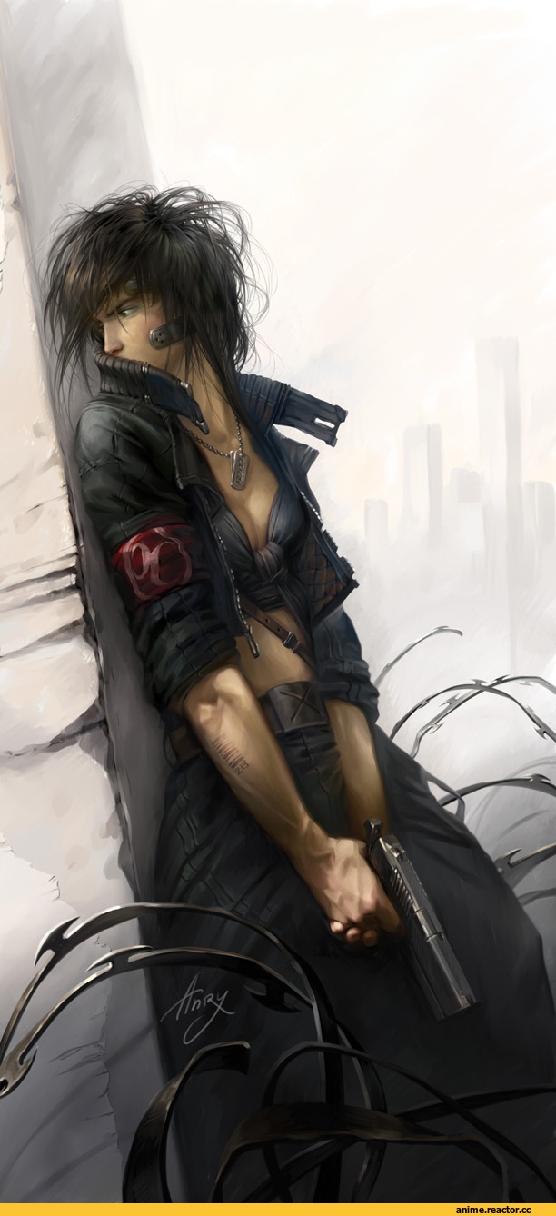 Anime Art, art, красивые картинки, Опасные Няшки, пистолет, удалённое, Anime Няши, аниме