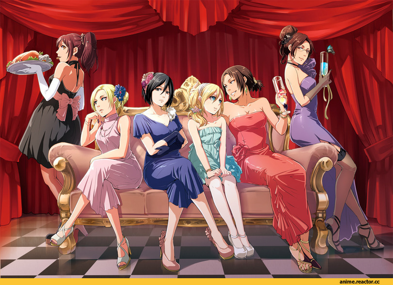 Anime Art, art, красивые картинки, Shingeki no Kyojin, Annie Leonhart, Mikasa Akerman, удалённое, Anime