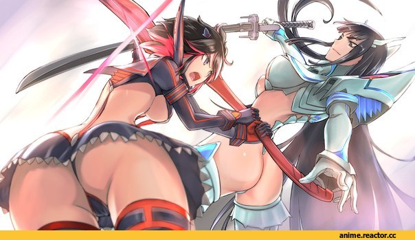Kill la Kill, Matoi Ryuuko, art, красивые картинки, Эротика, песочница эротики, удалённое, Anime