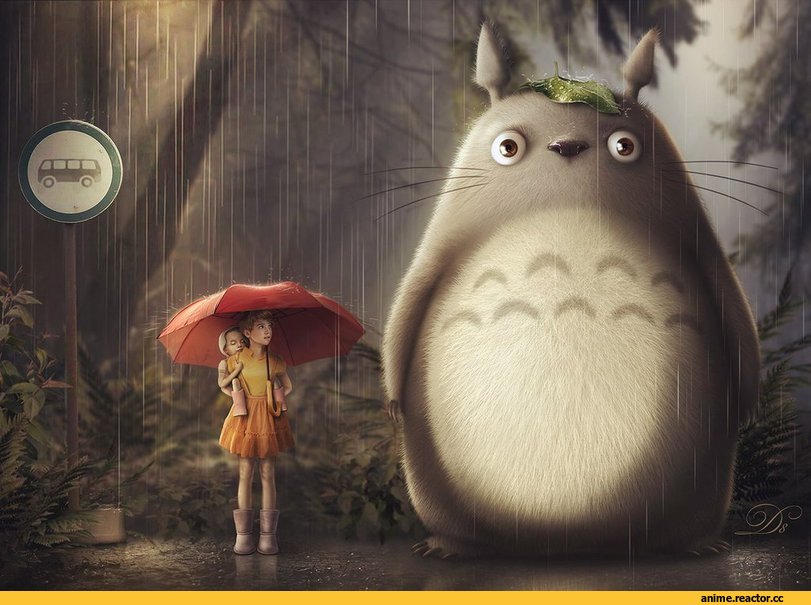 Тоторо, ghibli, art, красивые картинки, Anime