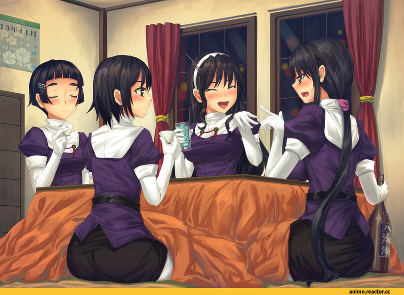 art, красивые картинки, kantai, collection, haguroashigara, Nachi, Myoukou, genshi, Anime