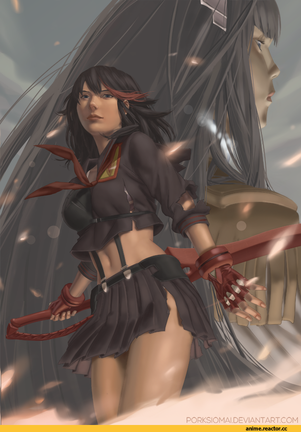 Kill la Kill, Ryuuko Matoi, Anime Art, art, красивые картинки, Kiryuuin Satsuki, удалённое, Anime