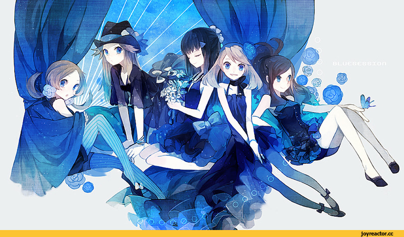 art, красивые картинки, Anime Art, Pokémon, blue, haruka, hikari, kotone, touko, Anime