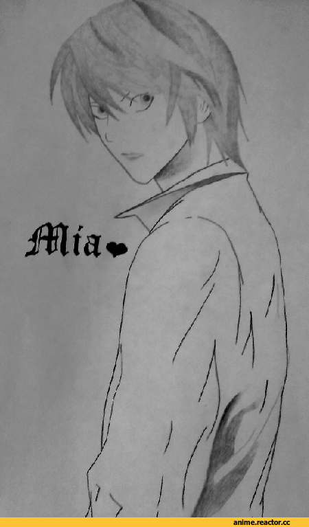 death note, арт, красивые картинки, сделала сама, аниме