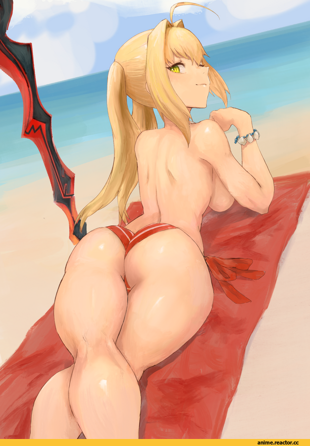 Fate (series), Saber Extra, Fate/Extra, Arqa, Anime Ero Swim, Anime Ero, oshiri, Anime