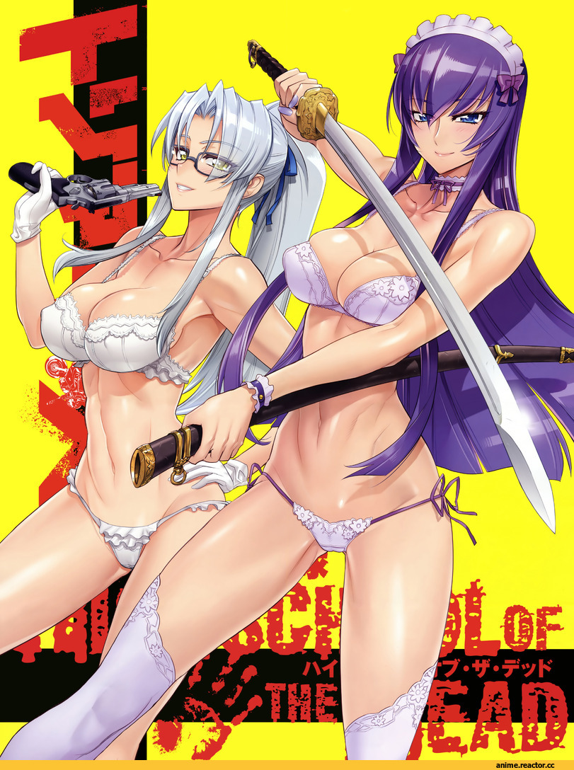 triage x, kiba makoto, High school of the Dead, busujima saeko, Anime Ero Swim, Anime Ero, Anime