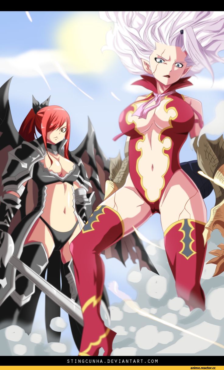 Erza Scarlet, Fairy Tail, Mirajane Strauss, Anime Ero, Anime