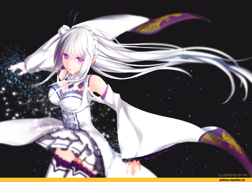 Re Zero Kara Hajimeru Isekai Seikatsu, Emilia (re zero), Anime Art, nic, Anime