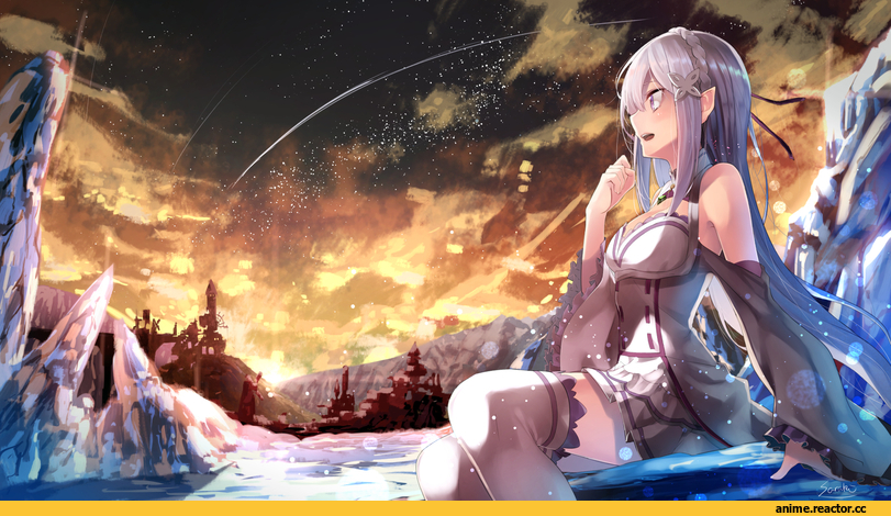 Saraki, Anime Art, Emilia (re zero), Re Zero Kara Hajimeru Isekai Seikatsu, Anime