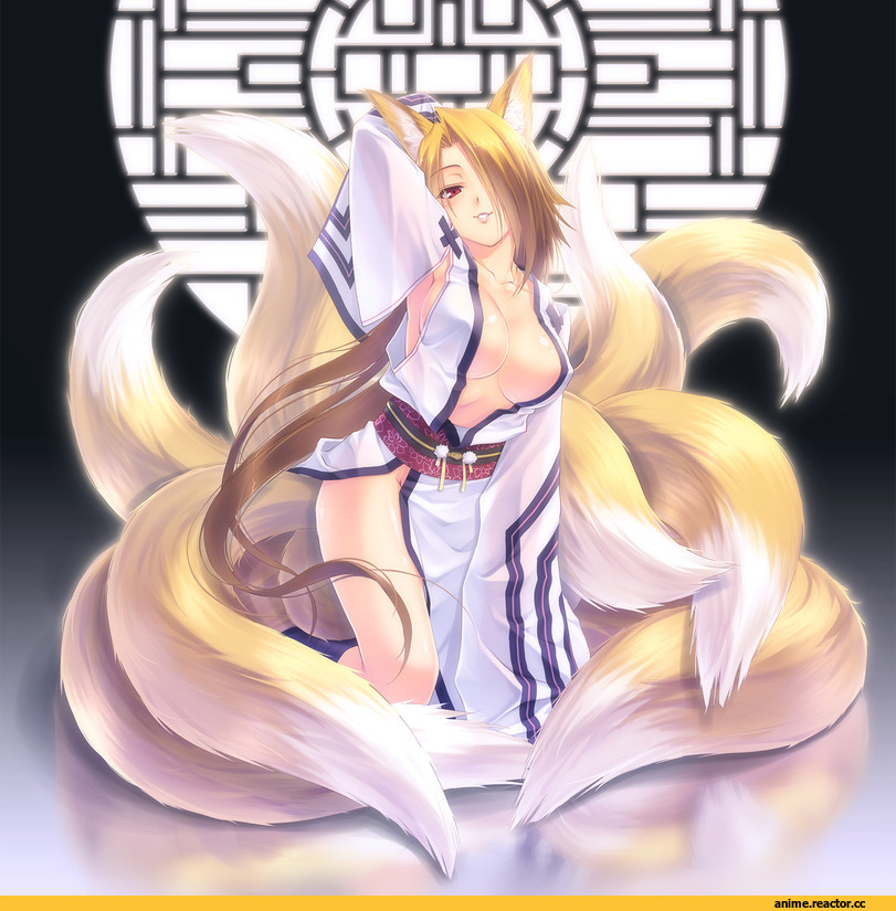 Anime Ero, Anime Art, AO, Kuroneko sakon, Animal Ears, Kitsune, Anime