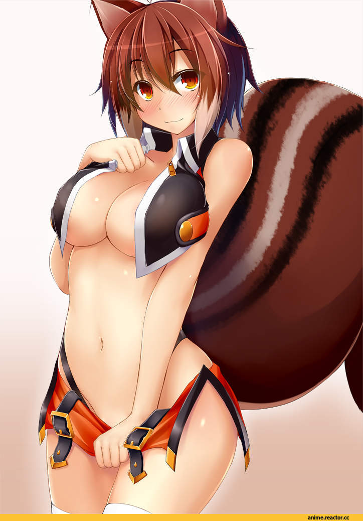 Blazblue, Игры, Makoto Nanaya, dd mayohara, Anime Ero, Animal Ears, Risumimi, Anime