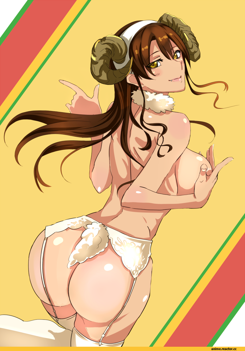 Ashigara (kantai collection), Kantai Collection, webslinger, oshiri, Anime Ero, Hitsujimimi, Animal Ears, Anime