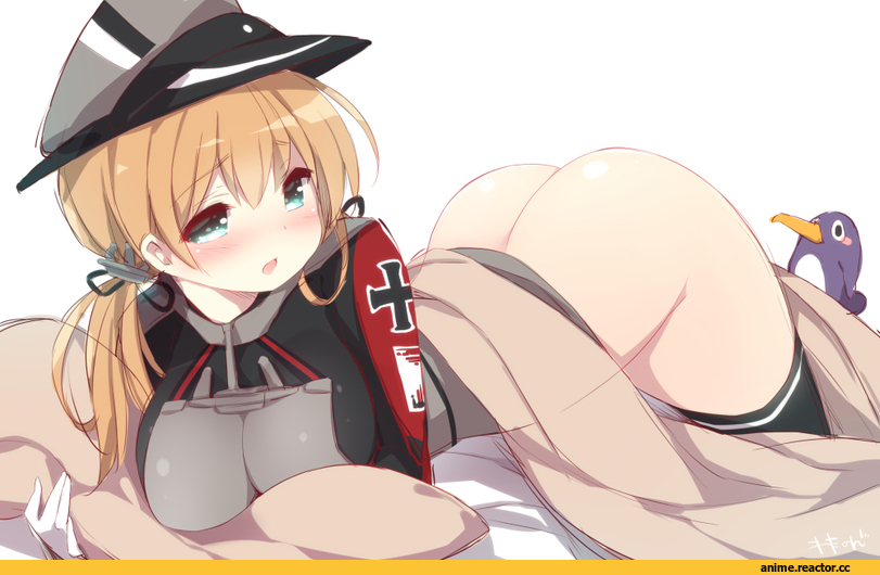 Prinz Eugen, Kantai Collection, Watanohara, oshiri, Anime Ero, Anime
