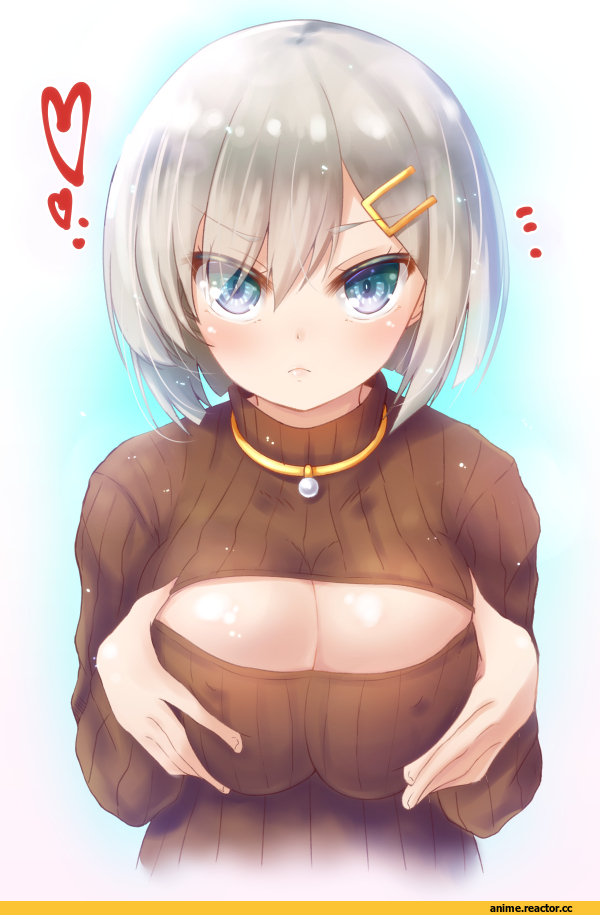 Hamakaze (Kantai Collection), Kantai Collection, Anime Ero, Open-Chest Sweater, cyanomirahi, Anime