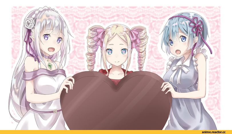 Re Zero Kara Hajimeru Isekai Seikatsu, Rem (re zero), Emilia (re zero), Beatrice (Re Zero), Anime
