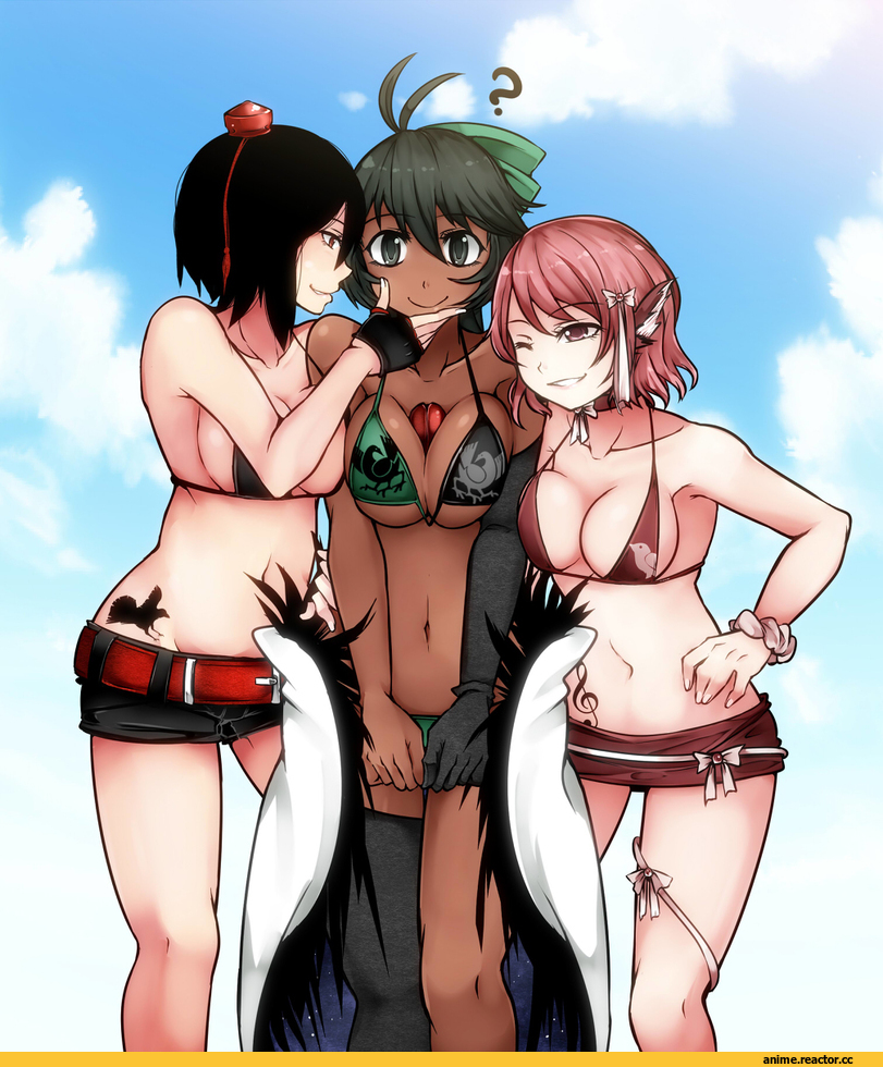 Touhou Project, Anime Ero, Mystia Lorelei, Reiuji Utsuho, Shameimaru Aya, aoshima, Anime