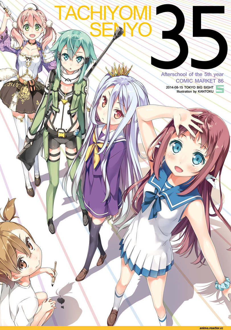 Escha malier, mukaido manaka, Shinon, Sword Art Online, Shiro (NGNL), nagi no asukara, atelier escha & logy, Barakamon, crossover, Kantoku, Anime, Anime Art, No Game No Life, kotoishi naru