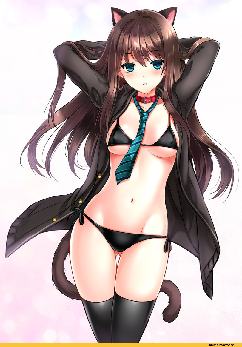 Shibuya Rin, Idolmaster, Неко, Animal Ears, Anime Ero Swim, Anime Ero, sadakofxe, Anime