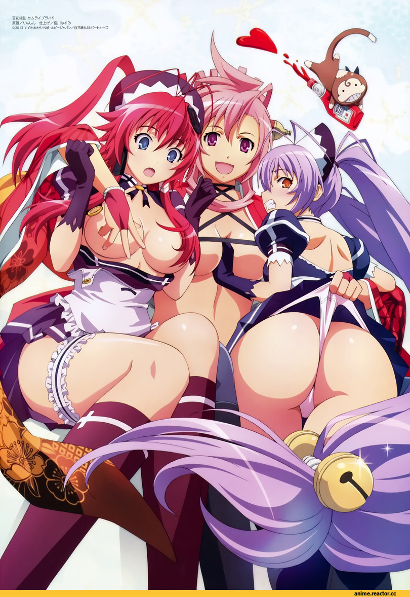 maeda keiji, Hyakka Ryouran Samurai Girls, Naoe Kanetsugu, Sarutobi Sasuke, Anime Ero, Anime