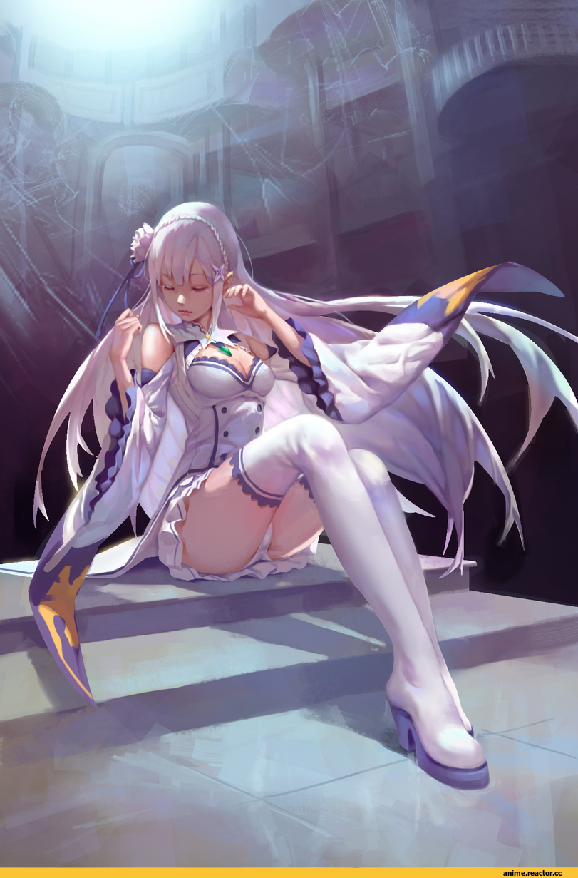 Re Zero Kara Hajimeru Isekai Seikatsu, Emilia (re zero), zema haru, Adult pantsu, Anime Ero, Anime