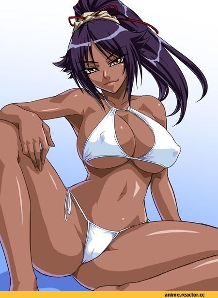 Shihouin Yoruichi, Bleach, Anime Ero, Anime Ero Swim, kagami, Anime