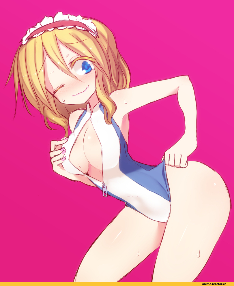 Anime Art, kuresento, Anime Ero, Anime Ero Swim, Anime Ero Ass, Touhou Project, Alice Margatroid, Anime