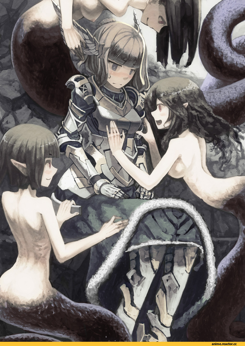 Anime Art, Anime Ero, Monster Girl (Anime), Mermaid Girl (Anime), tefec, Anime