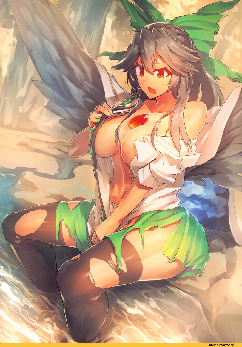 Anime Ero, Touhou Project, Reiuji Utsuho, temmasa22, Anime