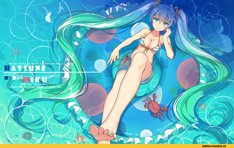 Hatsune Miku, Vocaloid, Anime Ero Swim, Anime Ero, baisi shaonian, Anime Art, Anime