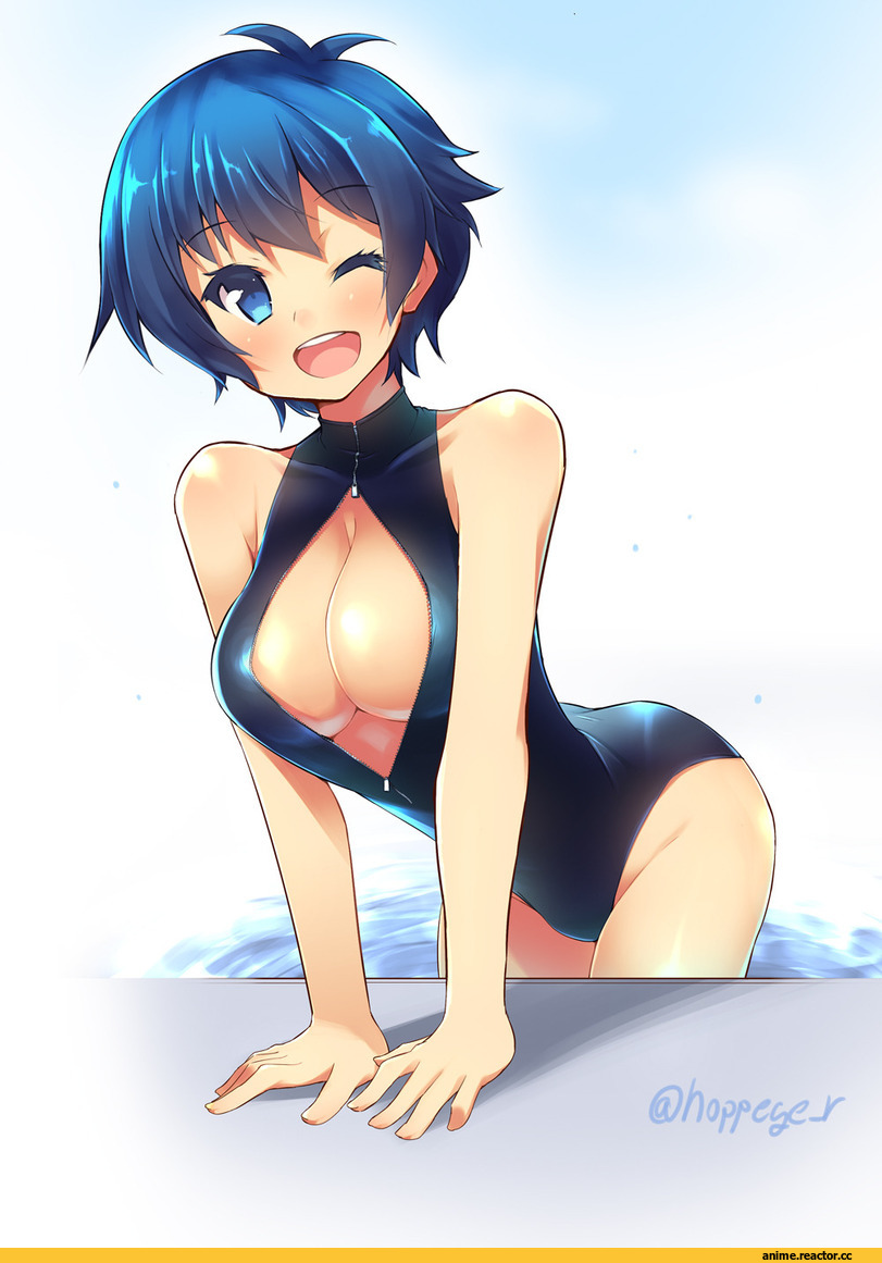 Anime Art, hoppege, Anime Ero, Anime Ero Swim, Tokyo 7th Sisters, kamishiro sui, Anime