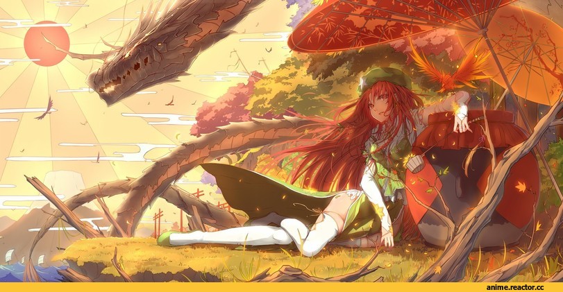 Anime Art, Anime Ero, Touhou Project, hourai no hangentsuki, Hong Meiling, красивые картинки, Anime