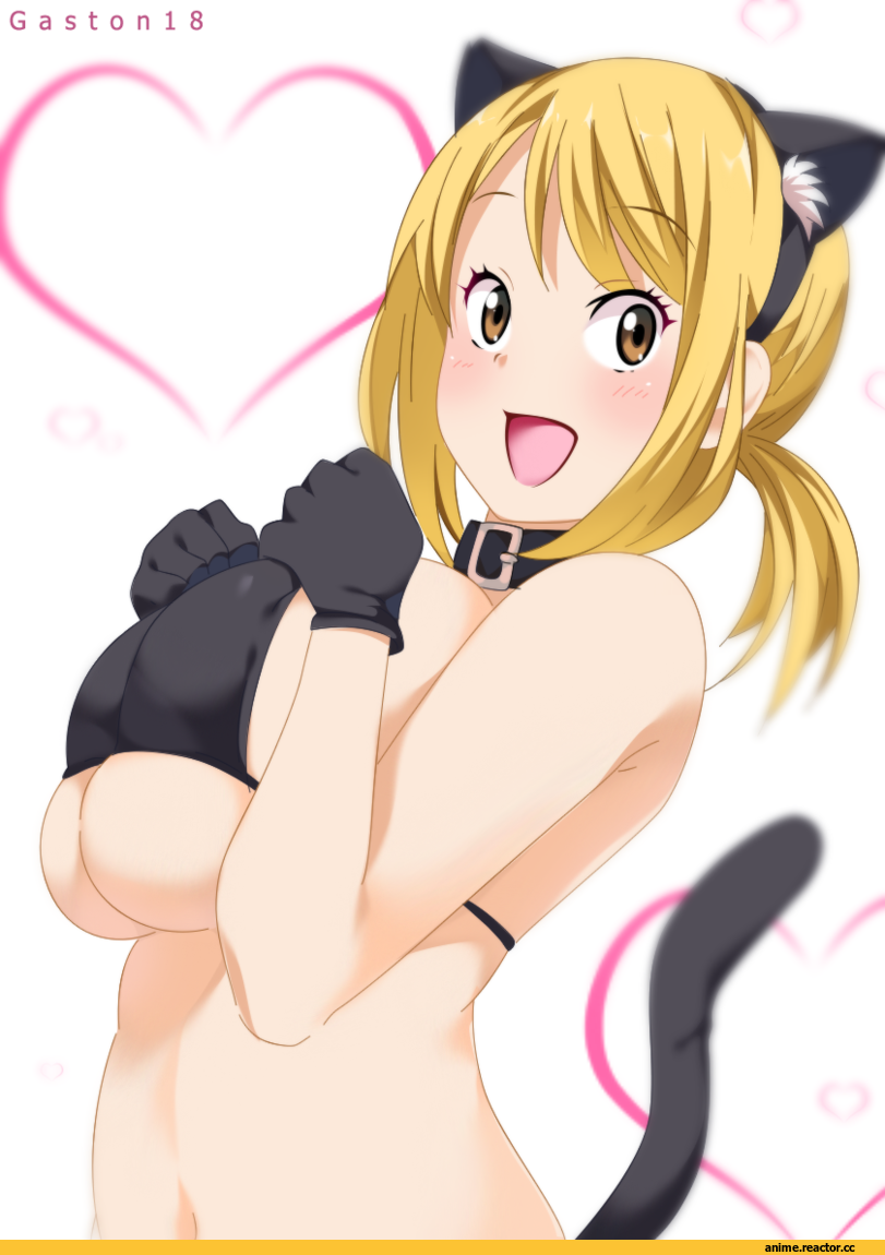 Gaston18, Anime Art, Lucy Heartfilia, Fairy Tail, Anime Ero, Animal Ears, nekomimi, Anime