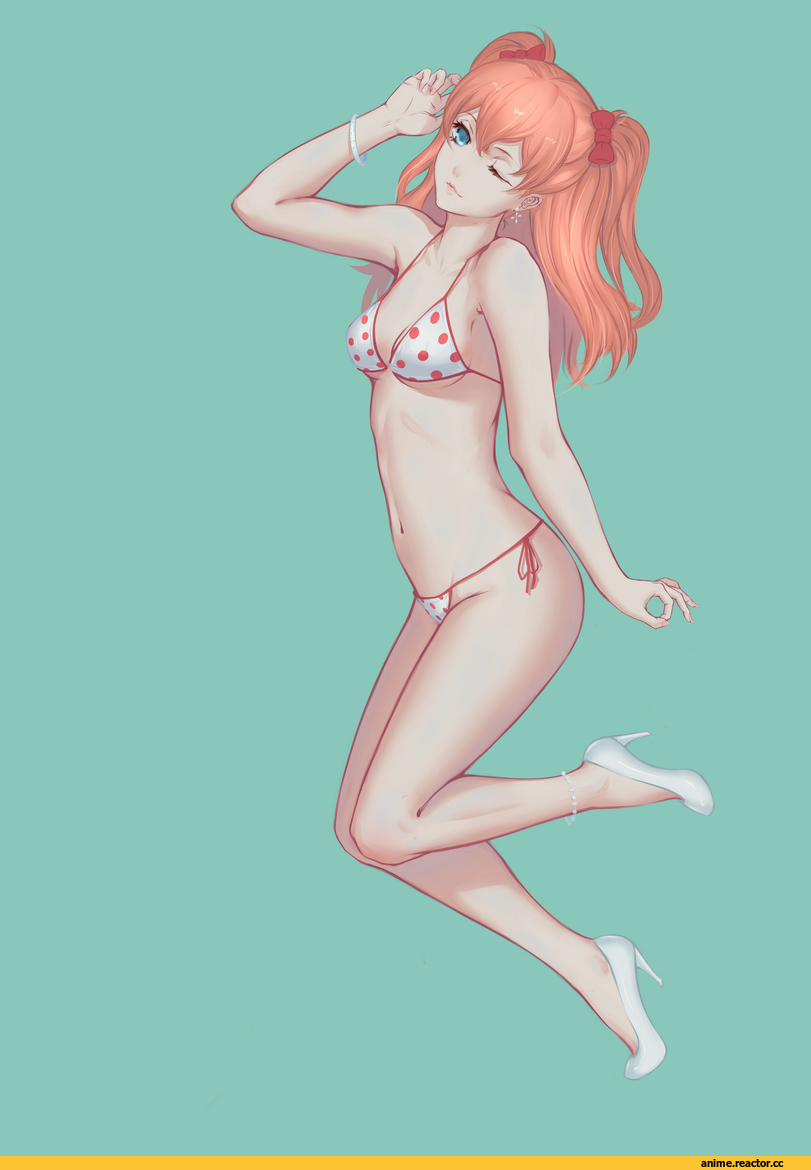 Anime Ero Swim, Anime Ero, Asuka Langley, Evangelion, bachsnov, Anime