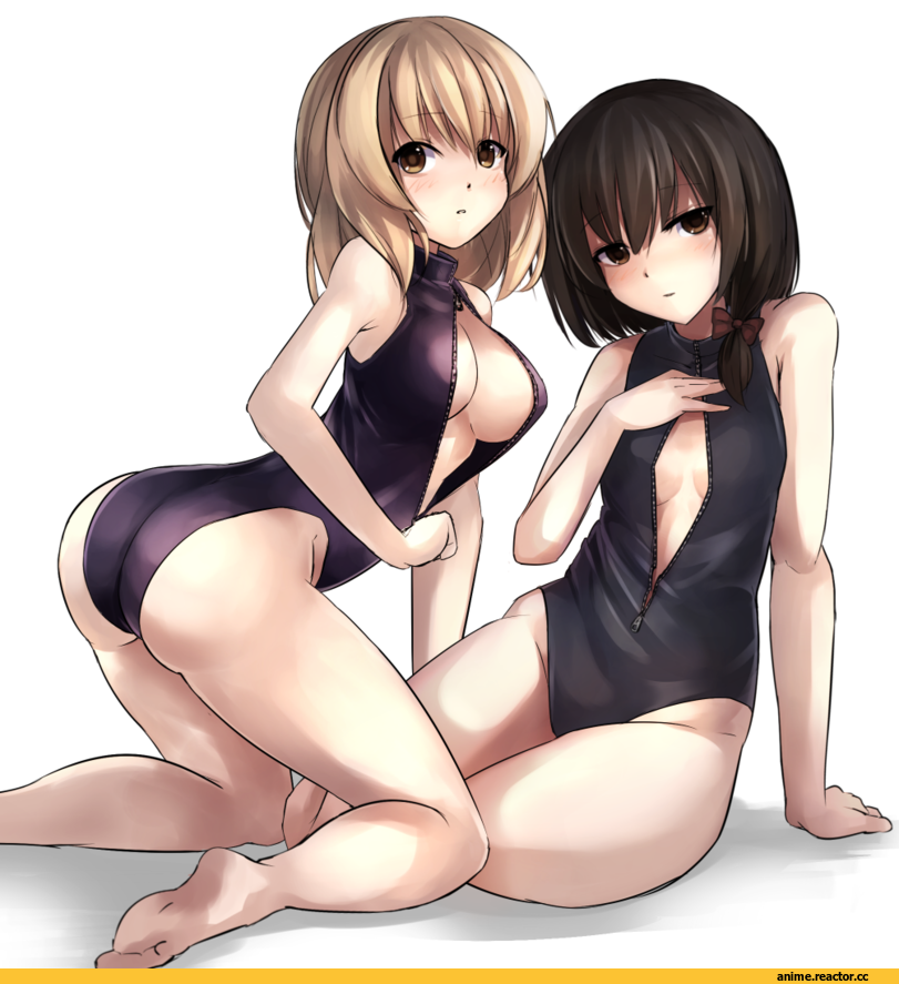 Anime Art, janne cherry, Anime Ero, Anime Ero Swim, Touhou Project, Maribel Hearn, Usami Renko, Anime