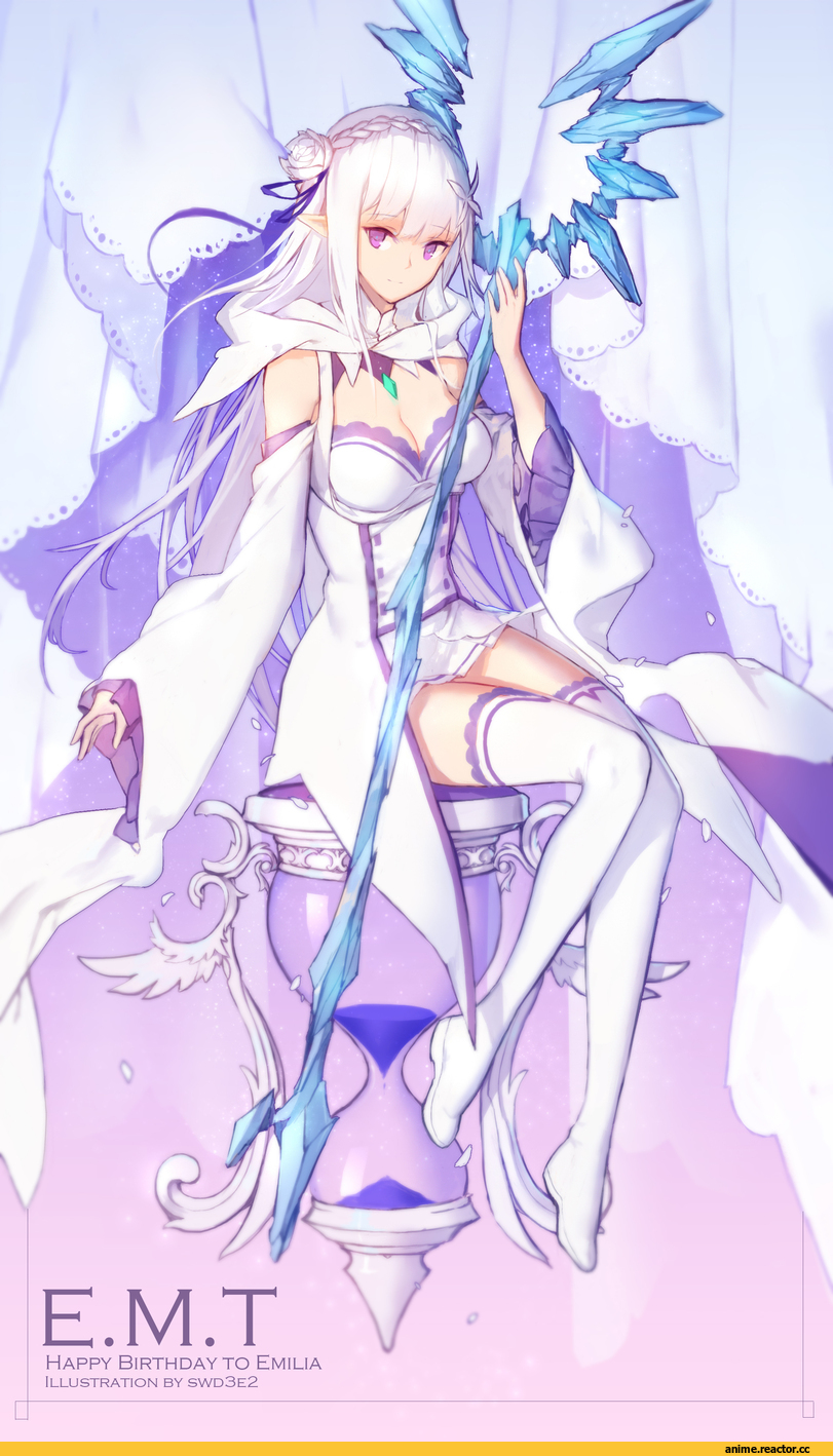 Re Zero Kara Hajimeru Isekai Seikatsu, Emilia (re zero), Swd3e2, Anime Art, Anime