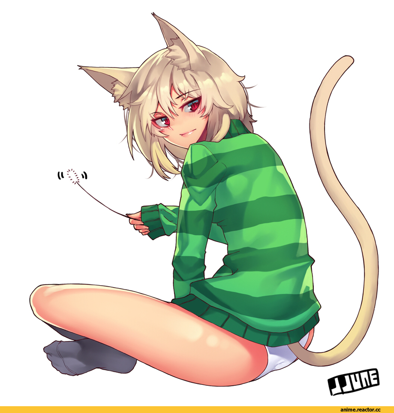 Jjune, Anime Art, neko, Animal Ears, Adult pantsu, Anime Ero, Anime