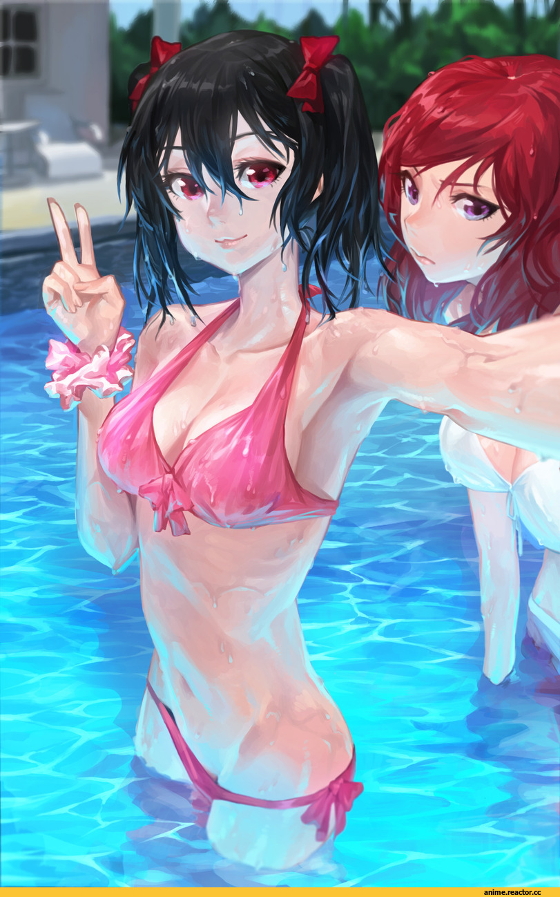 Anime Ero, Nishikino Maki, Love Live!, Yazawa Nico, Mossi, Anime Ero Swim, Anime