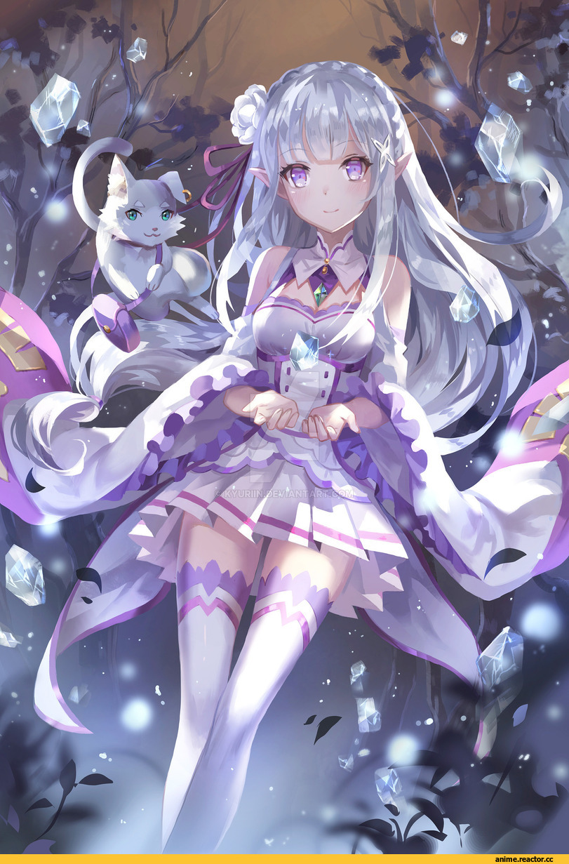 Kyuriin, Anime Art, Emilia (re zero), Re Zero Kara Hajimeru Isekai Seikatsu, Pack (re zero), Anime