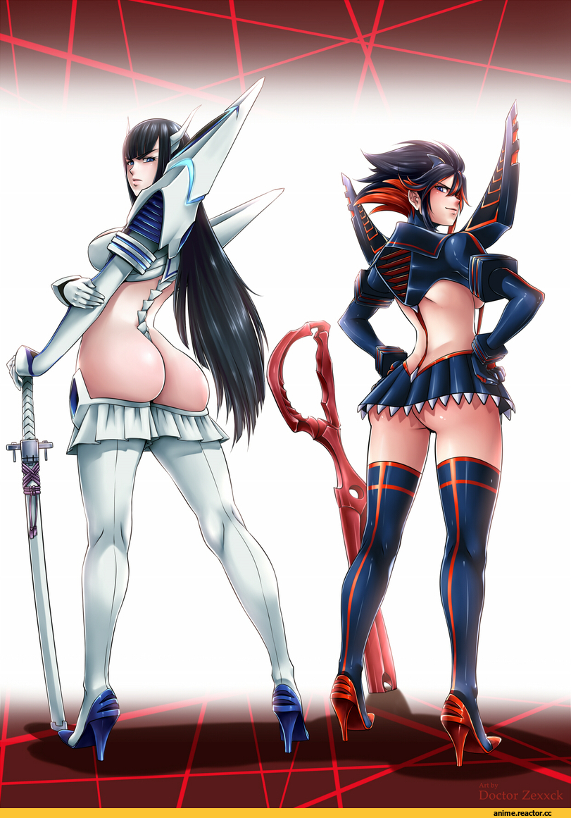 Anime Ero, Kiryuuin Satsuki, Kill la Kill, Matoi Ryuuko, oshiri, Anime