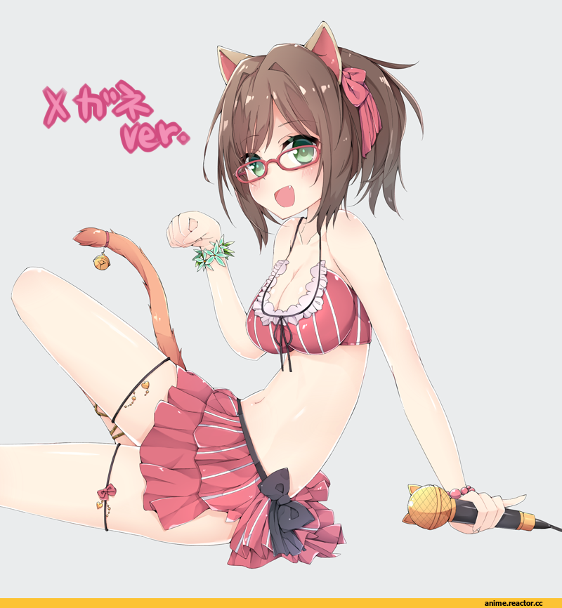 Anime Art, Anime Ero, Animal Ears, neko, idolmaster cinderella girls, Maekawa Miku, Kuran, Anime Ero Megane, Anime