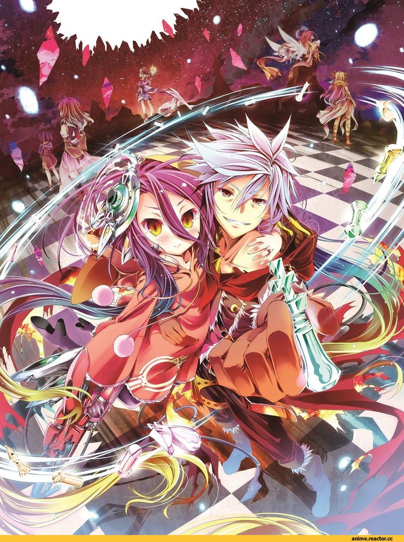 Anime Art, kamiya yuu, No Game No Life, riku (no game no life), shuvi (no game no life, Anime