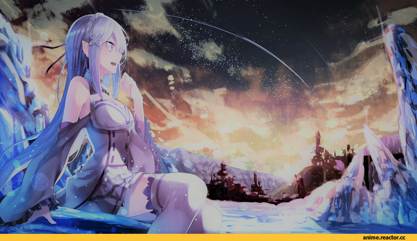 Emilia (re zero), Re Zero Kara Hajimeru Isekai Seikatsu, Anime Art, Anime
