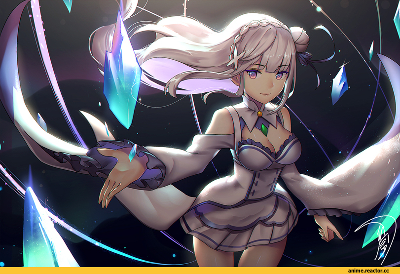 Emilia (re zero), Re Zero Kara Hajimeru Isekai Seikatsu, Miin Min, Anime