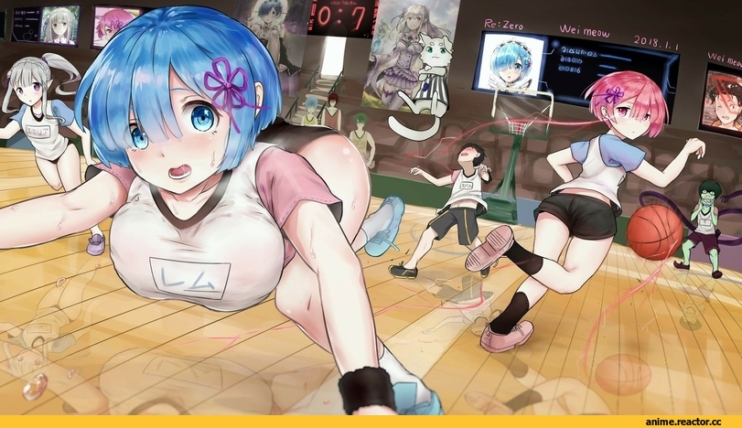 Re Zero Kara Hajimeru Isekai Seikatsu, Rem (re zero), Ram (Re Zero), Emilia (re zero), Natsuki Subaru, Pack (re zero), Petelgeuse Romanée-Conti, Anime