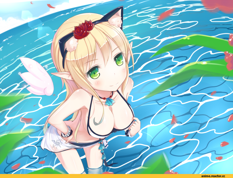 Anime Ero, Anime Ero Swim, Elsword, rena (elsword), dexp, Animal Ears, nekomimi, Anime