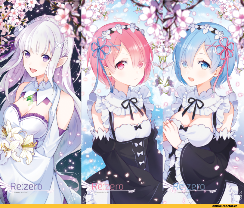 Re Zero Kara Hajimeru Isekai Seikatsu, Rem (re zero), Ram (Re Zero), Emilia (re zero), Natsuki Subaru, Beatrice (Re Zero), frederica baumann, petra leyte, Otto Suewen, Anime
