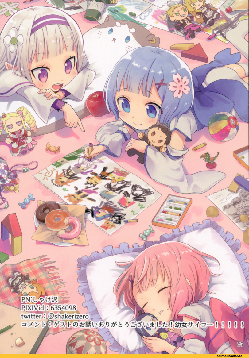 Re Zero Kara Hajimeru Isekai Seikatsu, Rem (re zero), Ram (Re Zero), Emilia (re zero), Anime