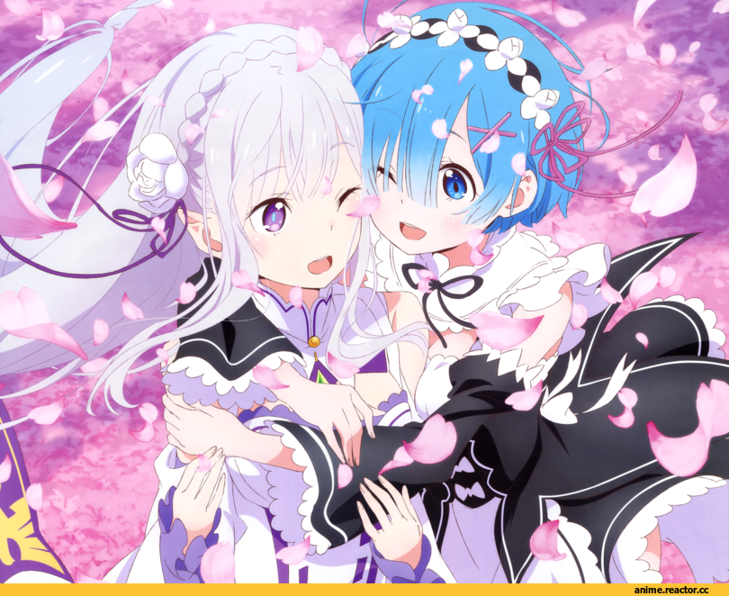 Re Zero Kara Hajimeru Isekai Seikatsu, Emilia (re zero), Rem (re zero), UAN, Anime