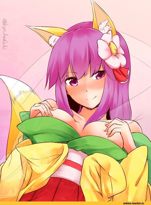 Kitsune, Animal Ears, Hieda no Akyuu, Touhou Project, hazuki kyou, Anime Ero, Anime