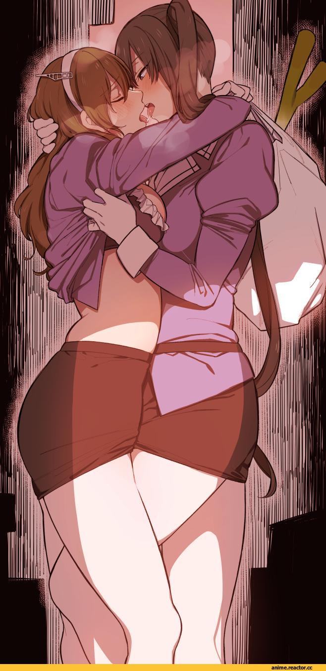 Kantai Collection, Nachi, Ashigara (kantai collection), ikarin, Anime Ero Yuri, Anime Ero, Anime